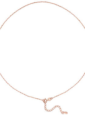 JOJO纯银项链女生玫瑰金单链子锁骨链细链素链替换裸链条无吊坠