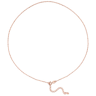 JOJO纯银项链女生玫瑰金单链子锁骨链细链素链替换裸链条无吊坠