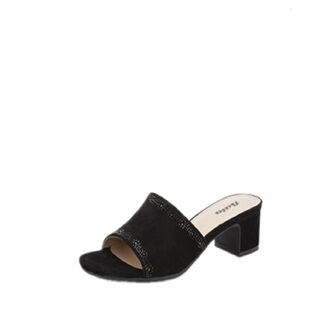 Bata/拔佳2022夏新款羊绒皮专柜正品时尚休闲女凉外穿拖鞋91111BT