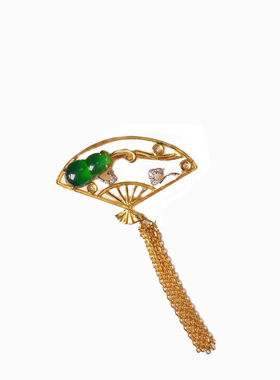 小葫芦胸针两用精工镶嵌吊坠定制