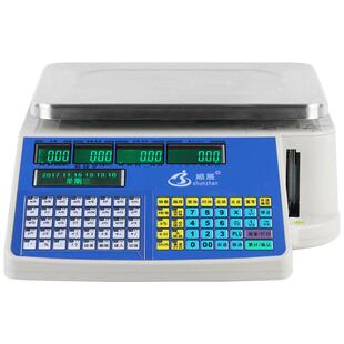 顺展工业计数报警打印条码秤带上下限声光报警不干胶标签电子称