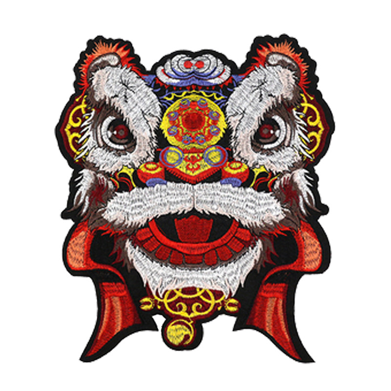 刺绣时尚大号补丁贴破洞修补布贴羽绒服牛仔外套diy贴布绣老虎头