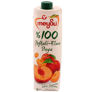 meysu/梅苏苹果桃复合果汁1L 土耳其进口果汁 混合果汁饮料
