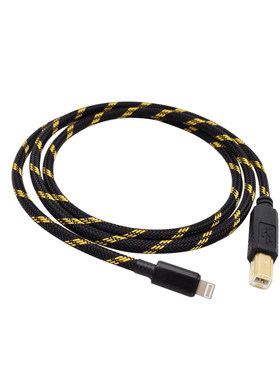 iPhone苹果lightning转usb-B方口连接DAC解码电钢琴电鼓USB数据线