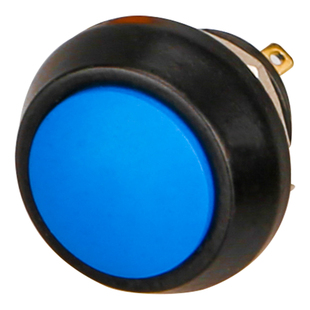 HBAN红波金属按钮HBGQ12B球形开关黑色球面防水自锁/自复 1NO常开