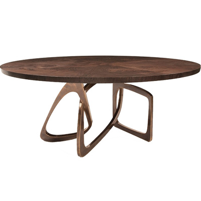 真正北美黑胡桃木原木不锈钢餐台