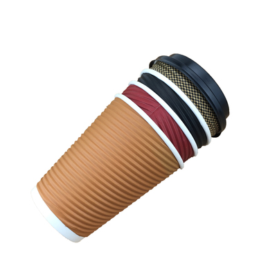 盎司热饮杯带盖100套包邮瓦楞杯