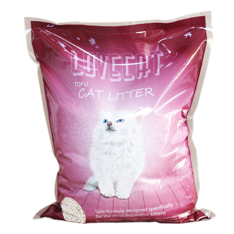 Lovecat爱猫爱宠绿茶豆腐猫砂宠物猫用品低尘原味猫沙6包*6L整箱