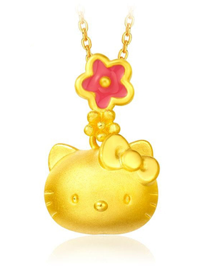 hellokitty凯蒂猫镀女欧币吊坠