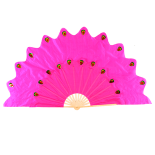 舞蹈扇子跳舞扇孔雀扇成人加长广场舞表演演出扭秧歌扇竹骨凤尾扇