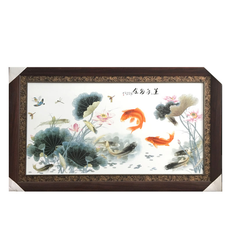 瓷板画客厅客厅装饰画中式