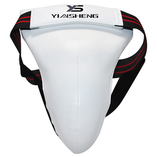 银盛散打护裆裤男女儿童空手道跆拳道护阴护档散打格斗拳击护具