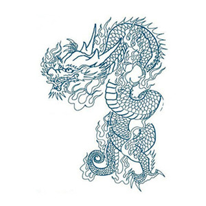 买一送二纹身贴防水持久披肩过肩胸部龙仿真滴血狼老鹰刺青贴纸