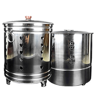 不锈钢加厚烧纸桶焚化炉烧宝桶聚宝桶化金化宝焚烧垃圾元宝桶大号