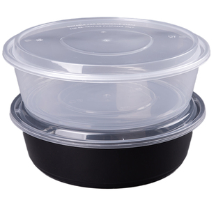 圆形2500ml一次性餐盒外卖小龙虾大盘鸡专用打包盒大容量3000ml盆
