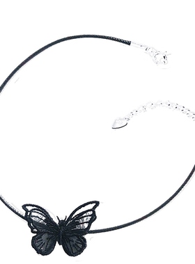 choker黑白蝴蝶日韩风超仙锁骨链