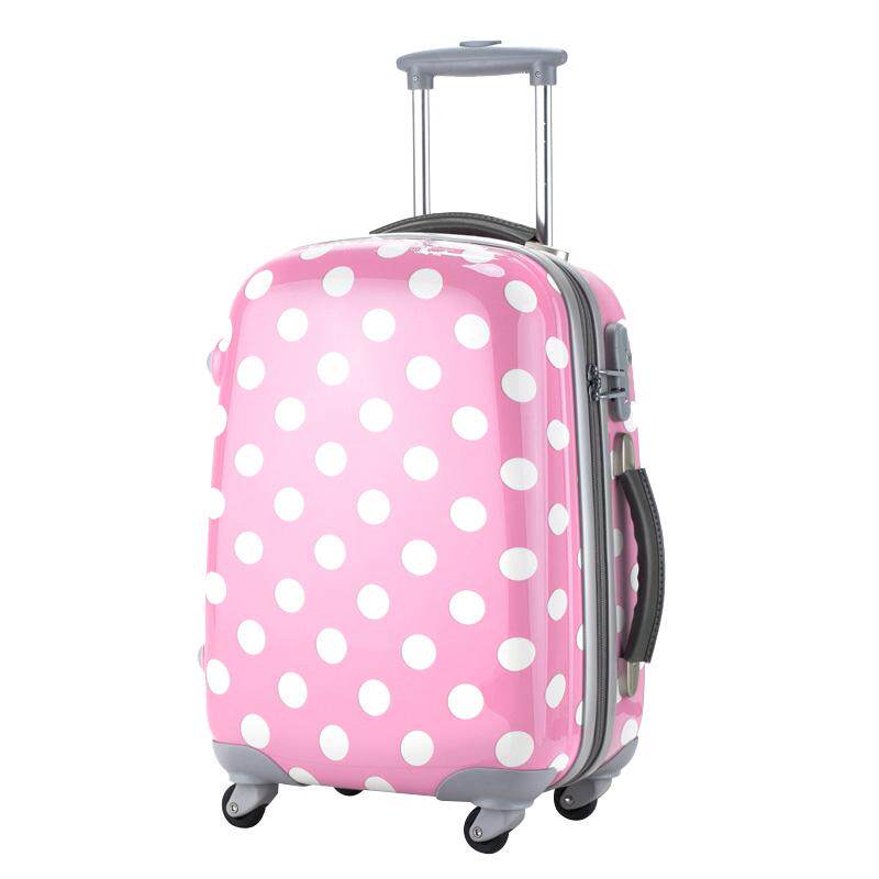 AMBASSADOR大使拉杆箱万向轮20寸女士可爱波点pc旅行登机行李箱