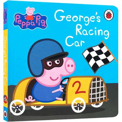 预售英文原版绘本粉红猪小妹小猪佩奇赛车Peppa Pig George's Racing Car0-3岁学习知识英语启蒙撕不烂纸板书宝宝早教认知趣味故事