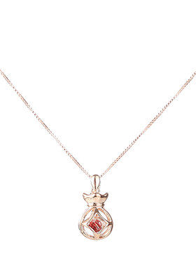 超仙女韩版简约钱袋吊坠清新项链