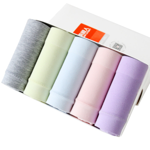 南极人女士5条装高腰三角内裤纯棉裆收腹提臀大码女短裤头塑身裤