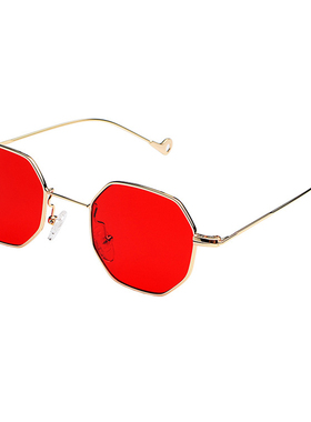 ins欧美潮人小方形太阳眼镜八边