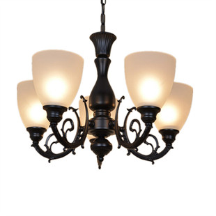 欧式铁艺吊灯简约大气客厅餐厅卧室3 5 6 8头美式灯具灯饰包邮