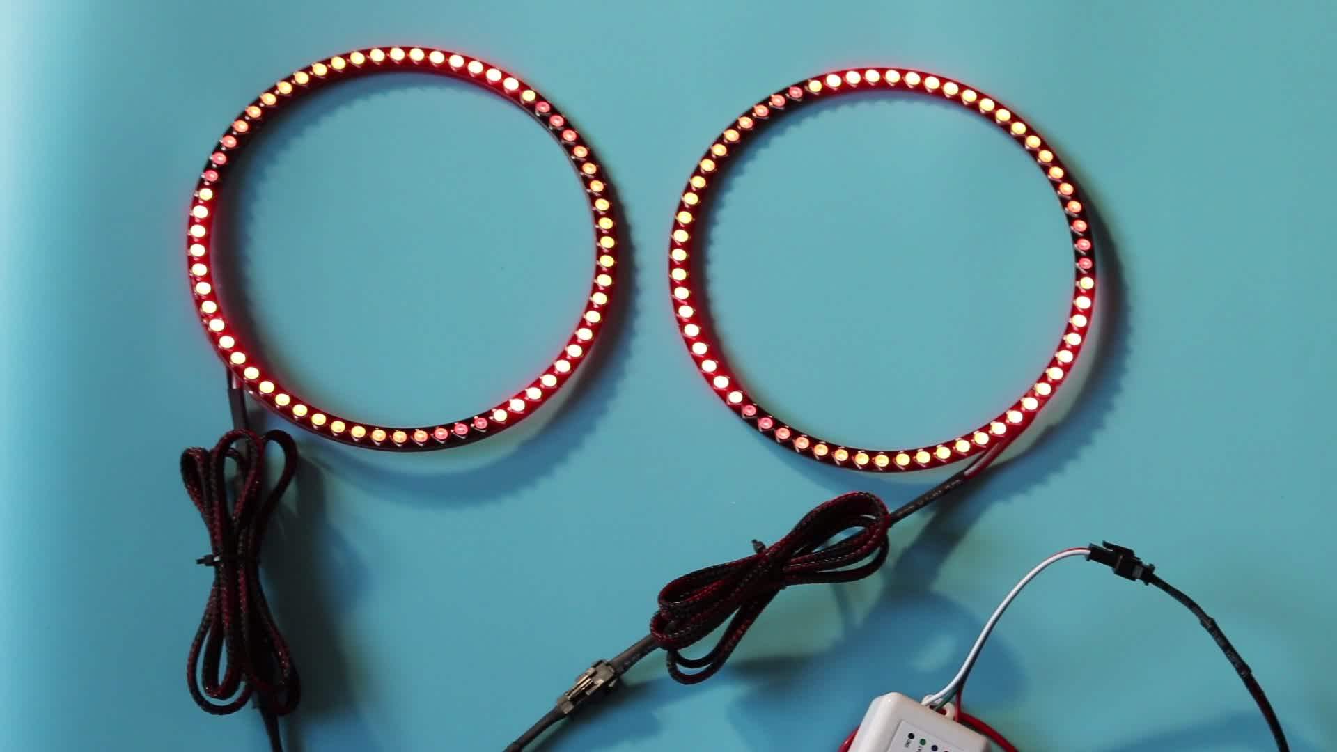 Color Changing Angel Eyes 130mm S-rgb Sequential Led Halo Rings ...