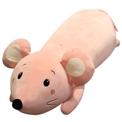 公仔老鼠抱着睡觉长条枕毛绒玩具