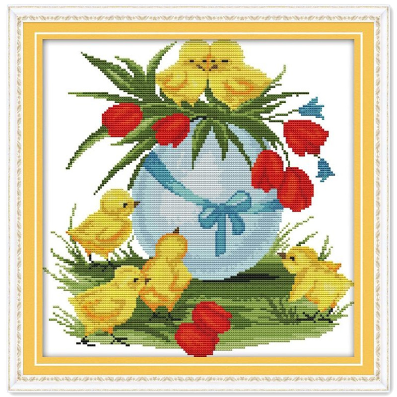 小鸡十字绣鸡宝宝新款简单小件