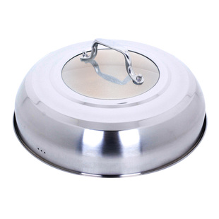 蒸锅锅盖高盖炒菜锅不锈钢高拱防溢锅盖家用32cm30通用款圆形加高