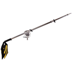 摄影顶灯架不锈钢斜臂万向转盘 伸缩平铺横杆灯架送沙袋 吊臂