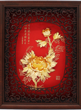 金箔画古典风商务送客户装饰品