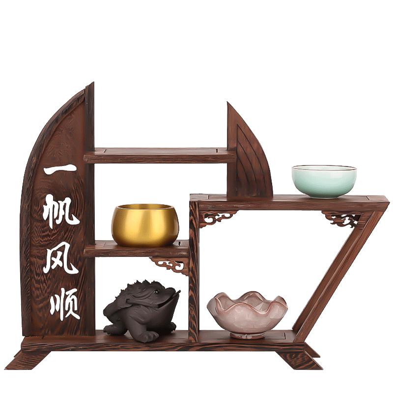 紫砂壶茶具架展示多宝阁鸡翅木
