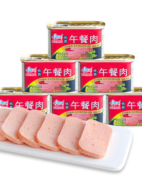 古龙优质午餐肉即食泡面198g罐头