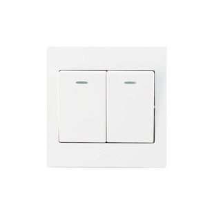 西蒙开关插座面板50双开单控双联两开二开单联二位L51021B关86型2