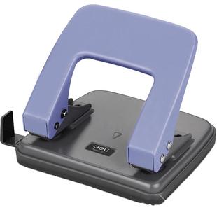 得力打孔机2孔手动圆孔打洞器办公文件资料装订双孔两孔大号打孔器学生小型迷你可爱金属单孔打眼器用装订夹