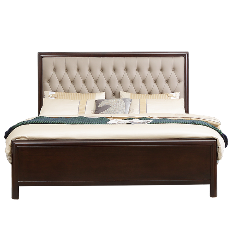 美式1.8米软包真皮主卧轻奢实木床口碑评测啥样?老铁诉说使用全过程