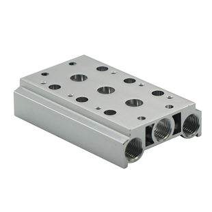 4V210-08汇流板汇流排电磁阀底座阀板200M-2F3F4F5F6F7F8F9F10F位