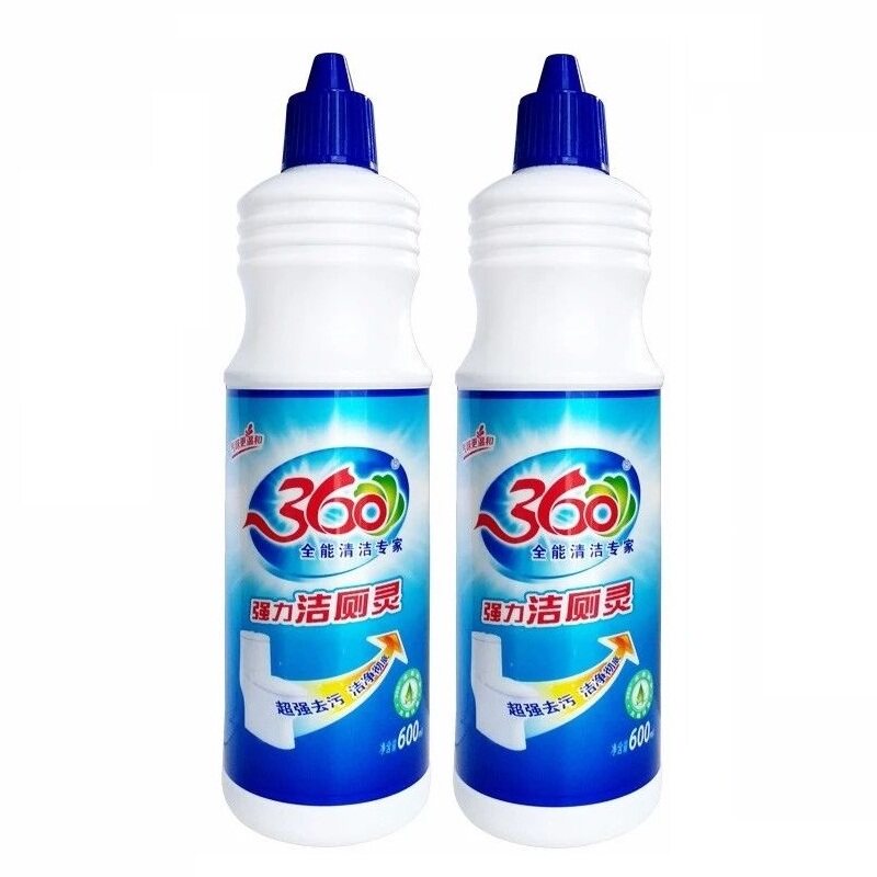 360强力洁厕灵实惠装蓝液宝马桶清洁剂卫生间除垢除臭家用清香型