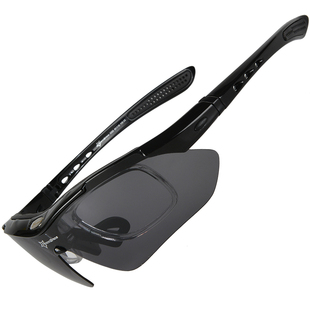 洛克兄弟骑行偏光眼镜近视男女款户外跑步运动自行车防风登山装备