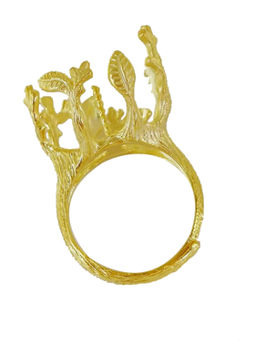 新品异形巴洛克珍珠戒指托diy