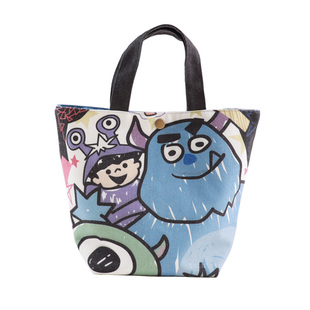 怪兽公司便当包 超大饭盒包 帆布便当袋 卡通手提包 动漫周边定制