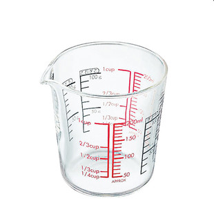 【旗舰店】HARIO耐热玻璃量杯带刻度无手柄 计量杯烘焙杯CMJ