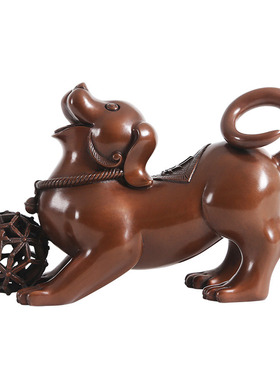 纯铜狗摆件装饰品旺财狗开业礼品