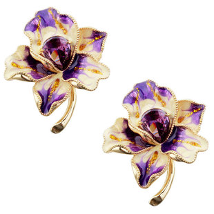 正品新光饰品 琉璃水晶花朵胸针韩国胸花毛衣配饰别针丝巾披肩扣