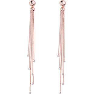 日韩国气质个性潮人耳线简约时尚百搭耳坠长款流苏圆脸耳环女适合