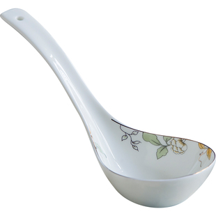 骨瓷大勺子大汤勺大调羹陶瓷汤勺大长柄家用瓷汤勺粥勺油勺火锅勺