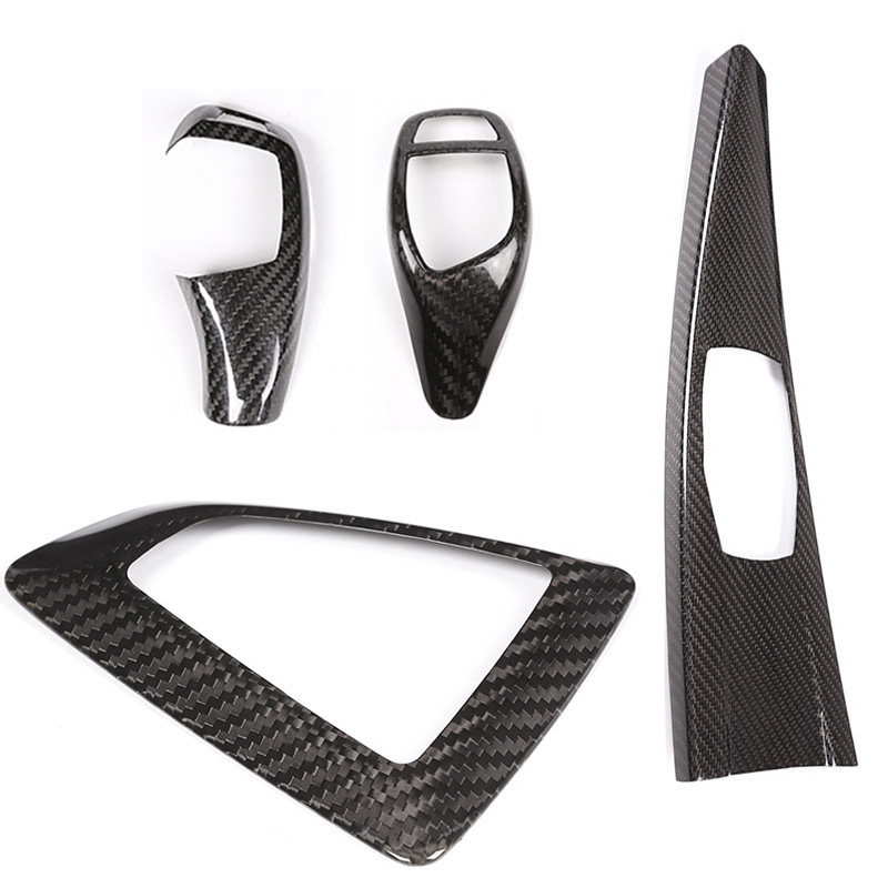 适用于宝马3系4系中控面板档把盖F30F35新3系改装内饰碳纤维装饰