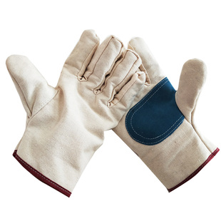 冀南安工双层全帆布劳保手套加厚耐磨车床机械电焊工防护用品厂家