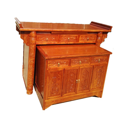 实木供桌供台套柜老榆木佛台佛龛两件套供奉台供佛桌条案神台套桌
